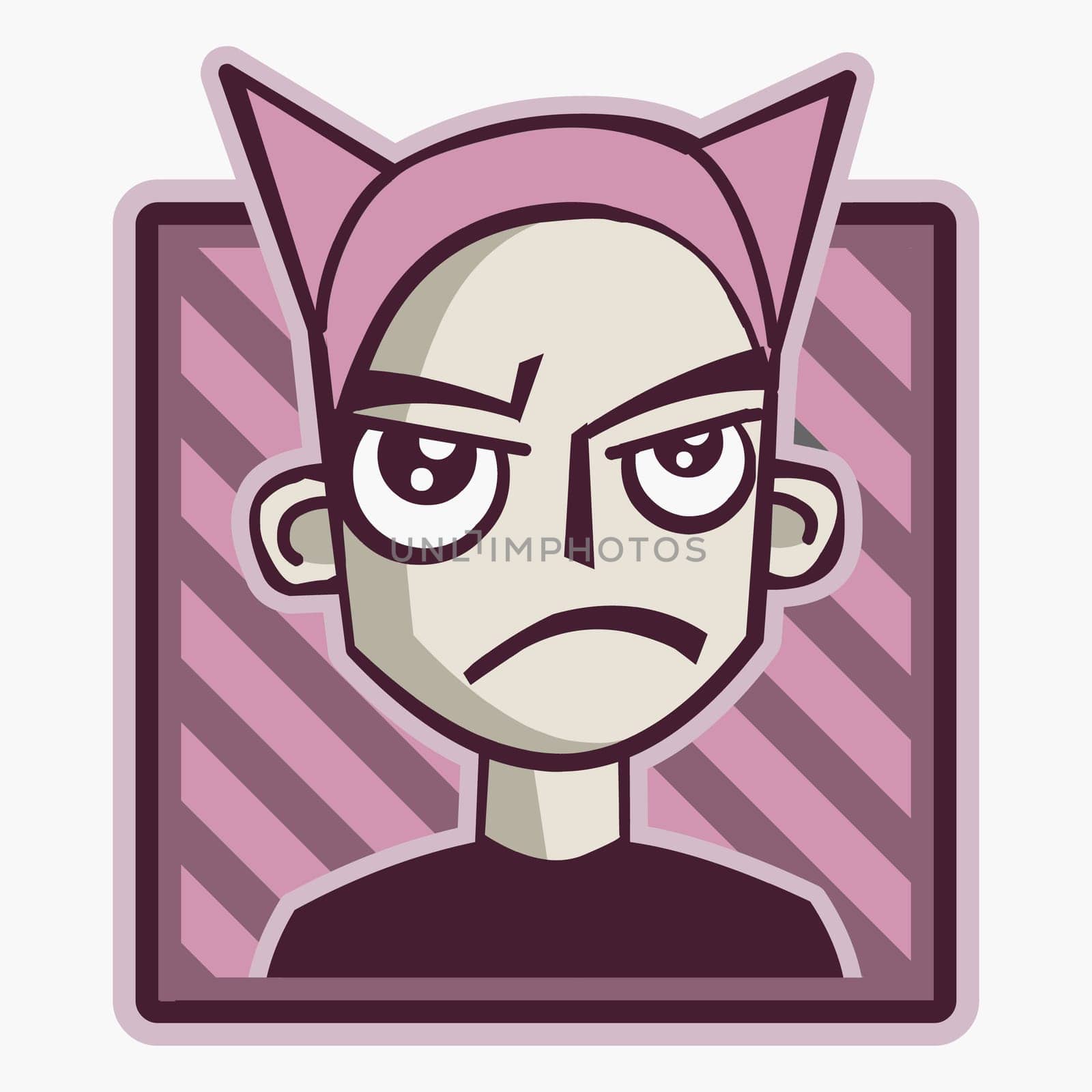 Boy looking angry