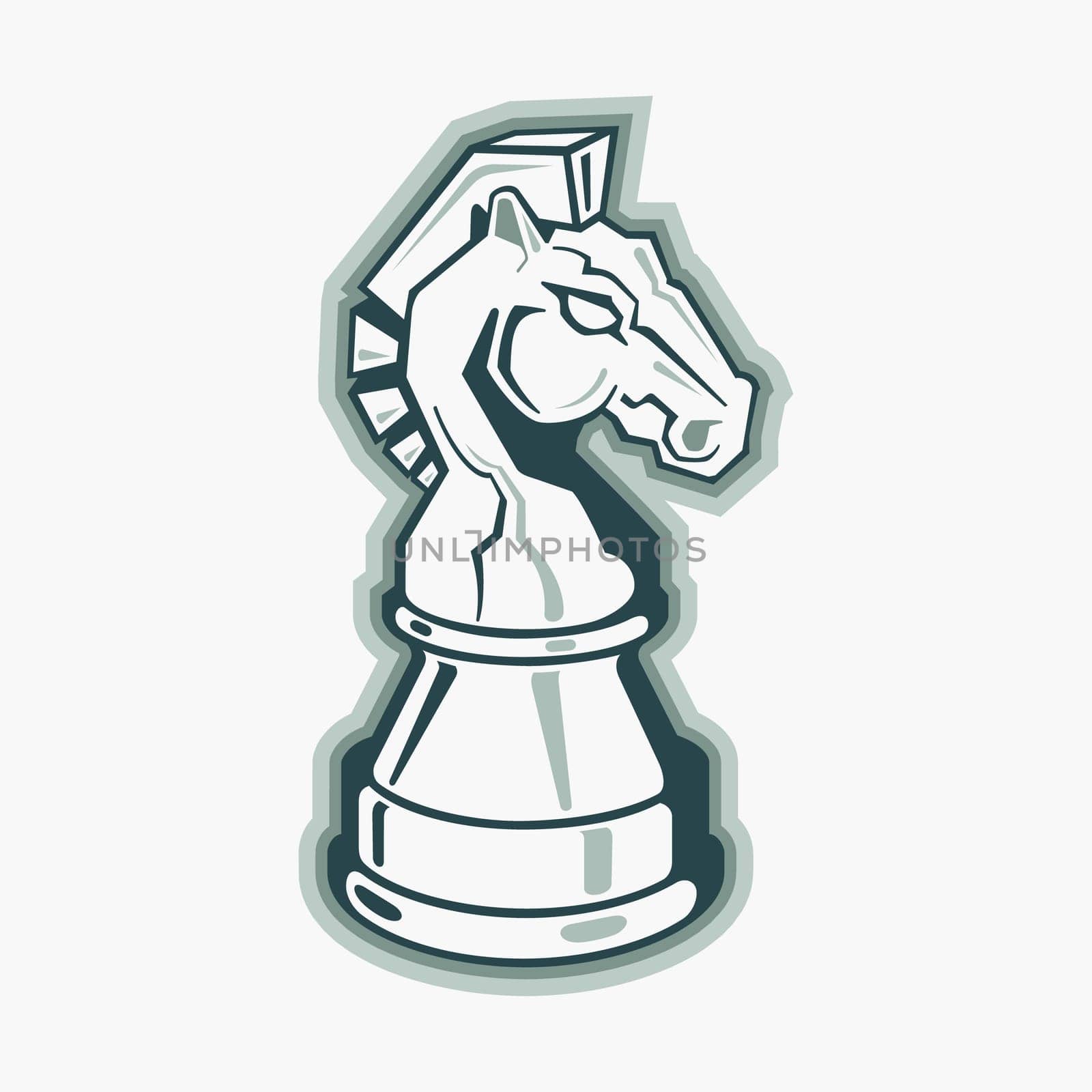 Close-up of a knight chess piece