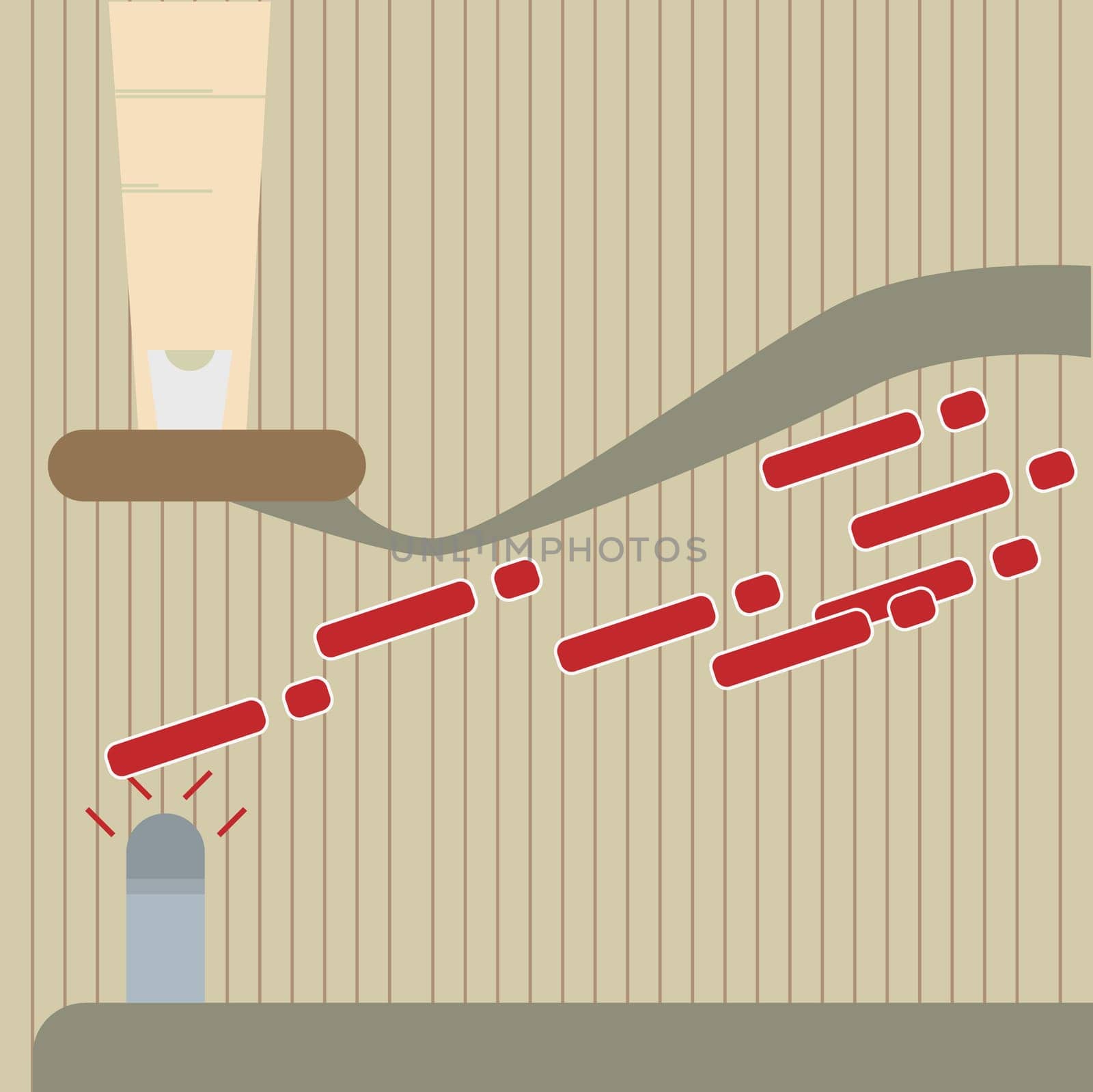 Finger clicking on a telegraph key