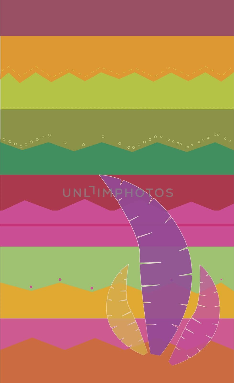 Leaves on a Traditional American Indian pattern