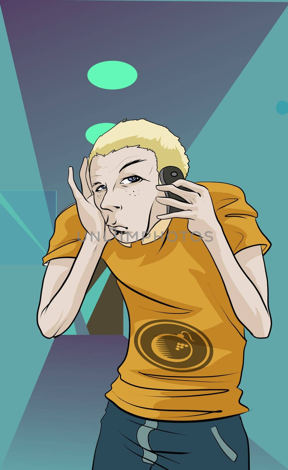 Man using a mobile phone