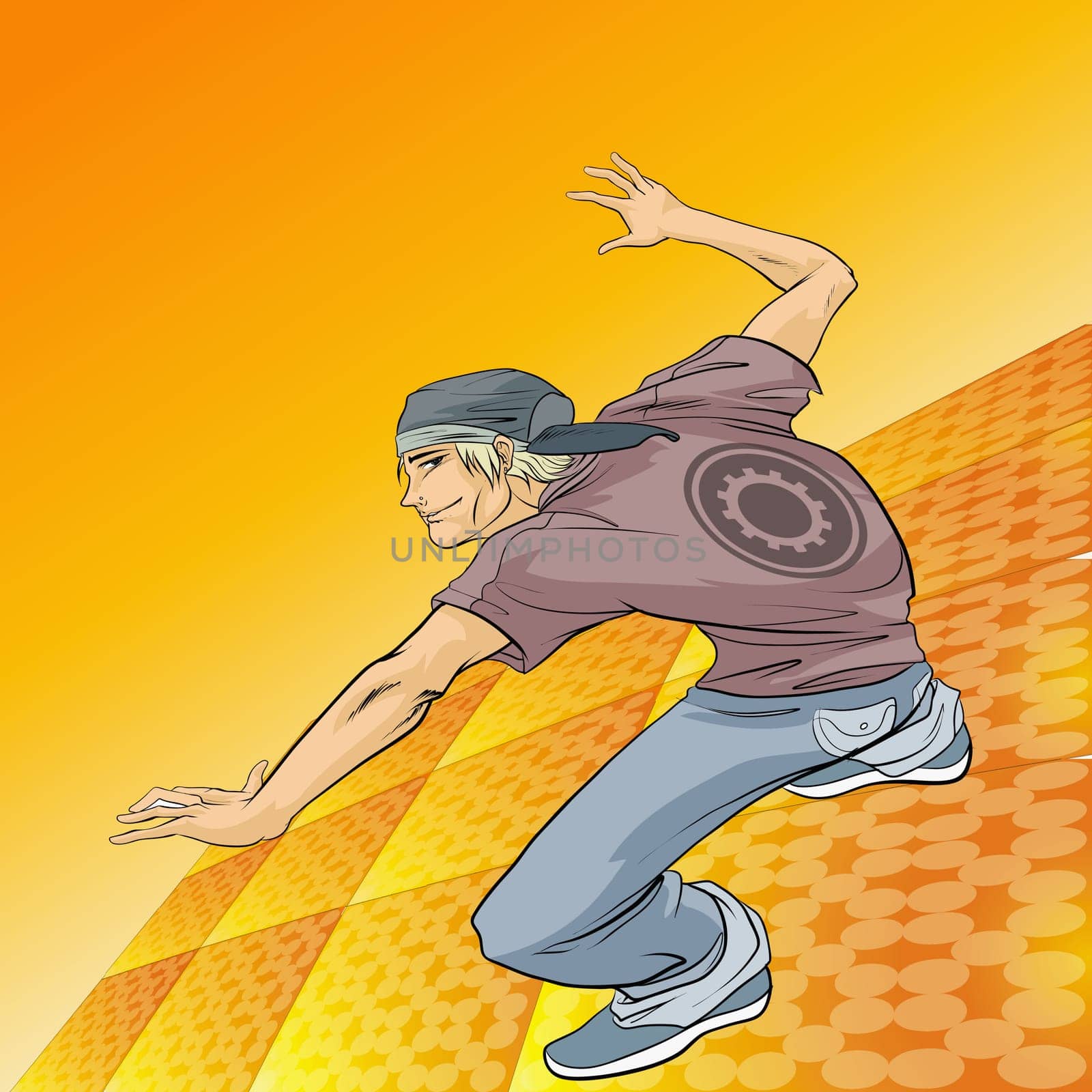 Man dancing on the floor