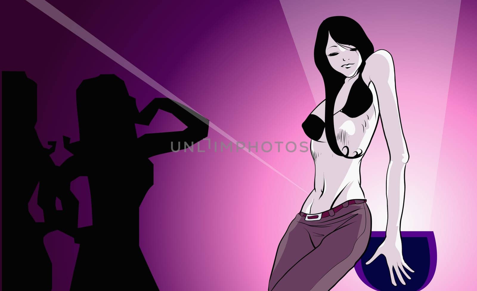 Woman dancing in a nightclub