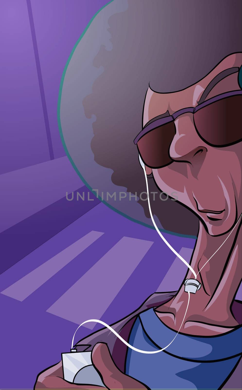 Woman listing to an MP3 player