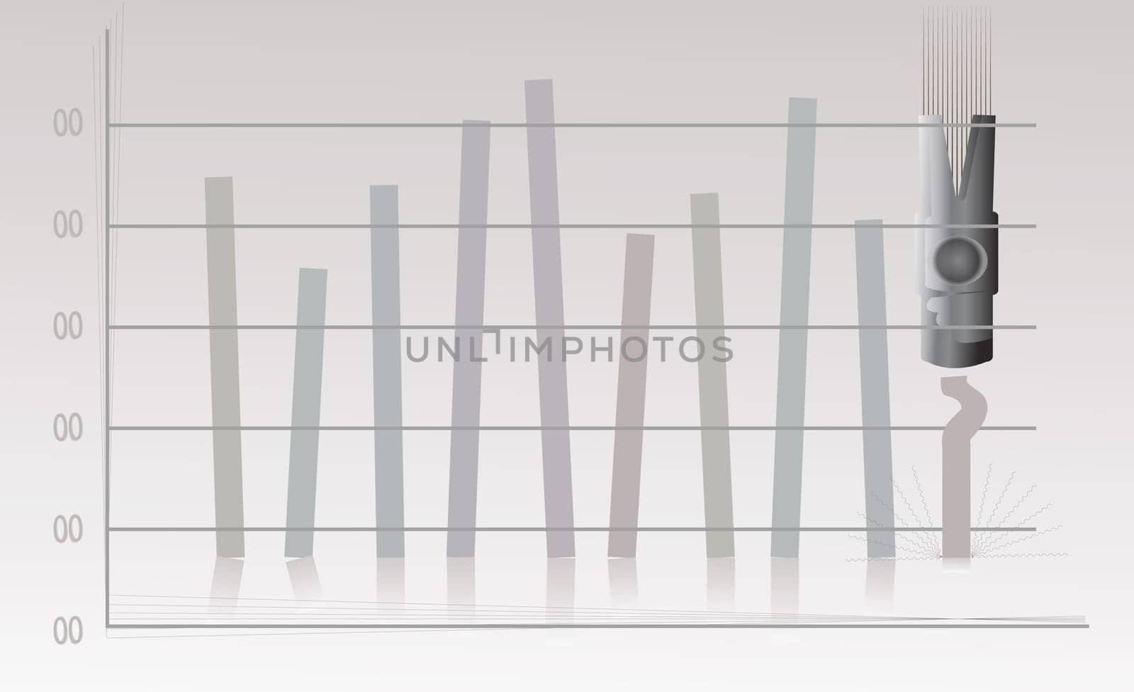 Close-up of bar graph