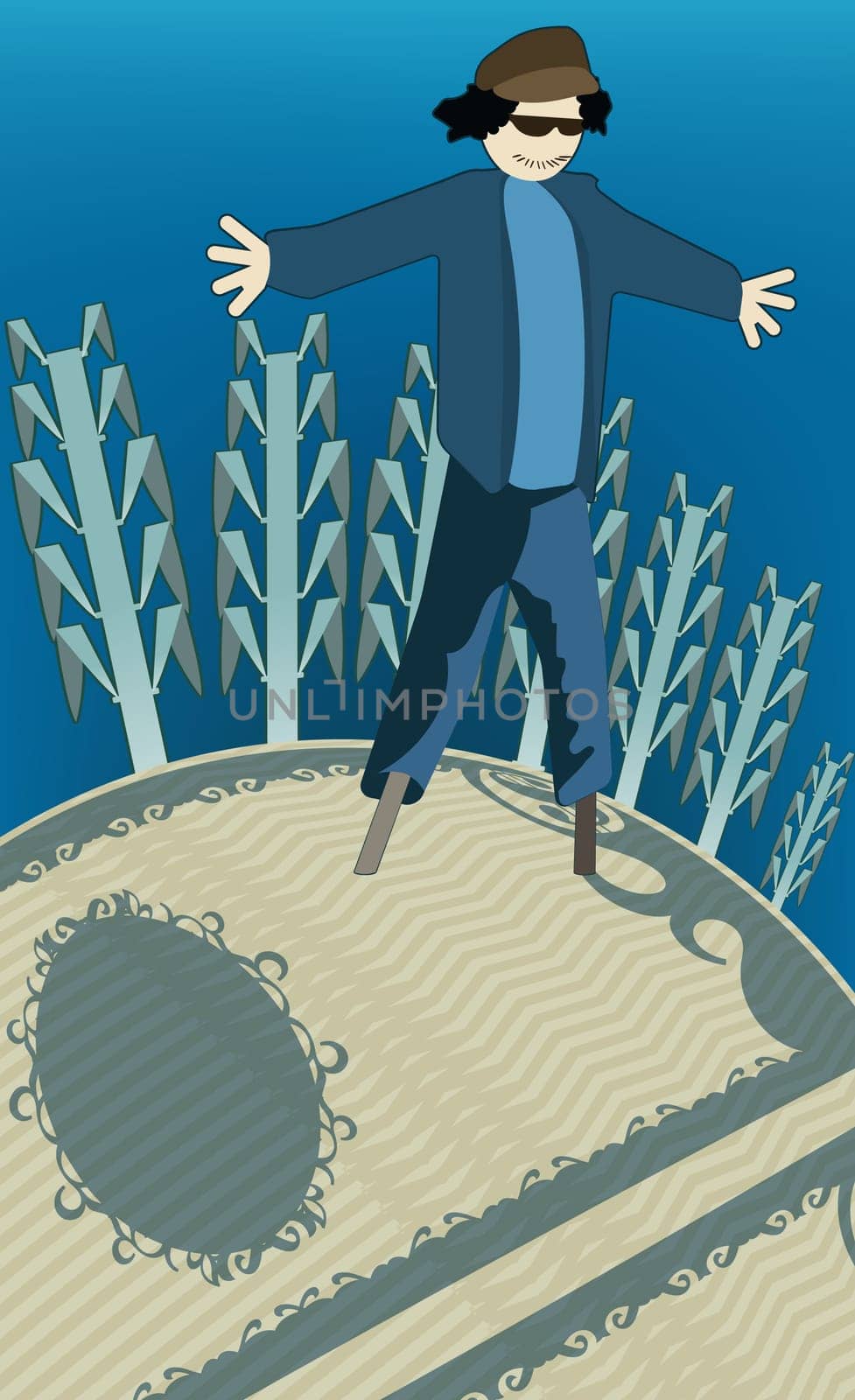Scarecrow in a field