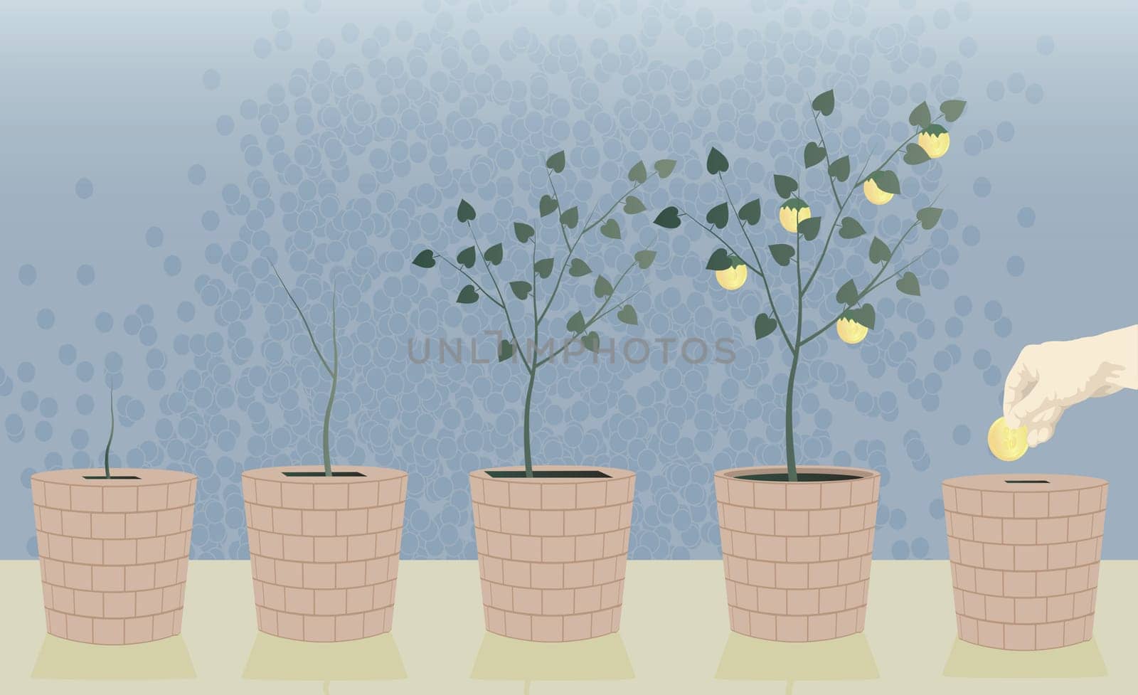 Person growing a money tree