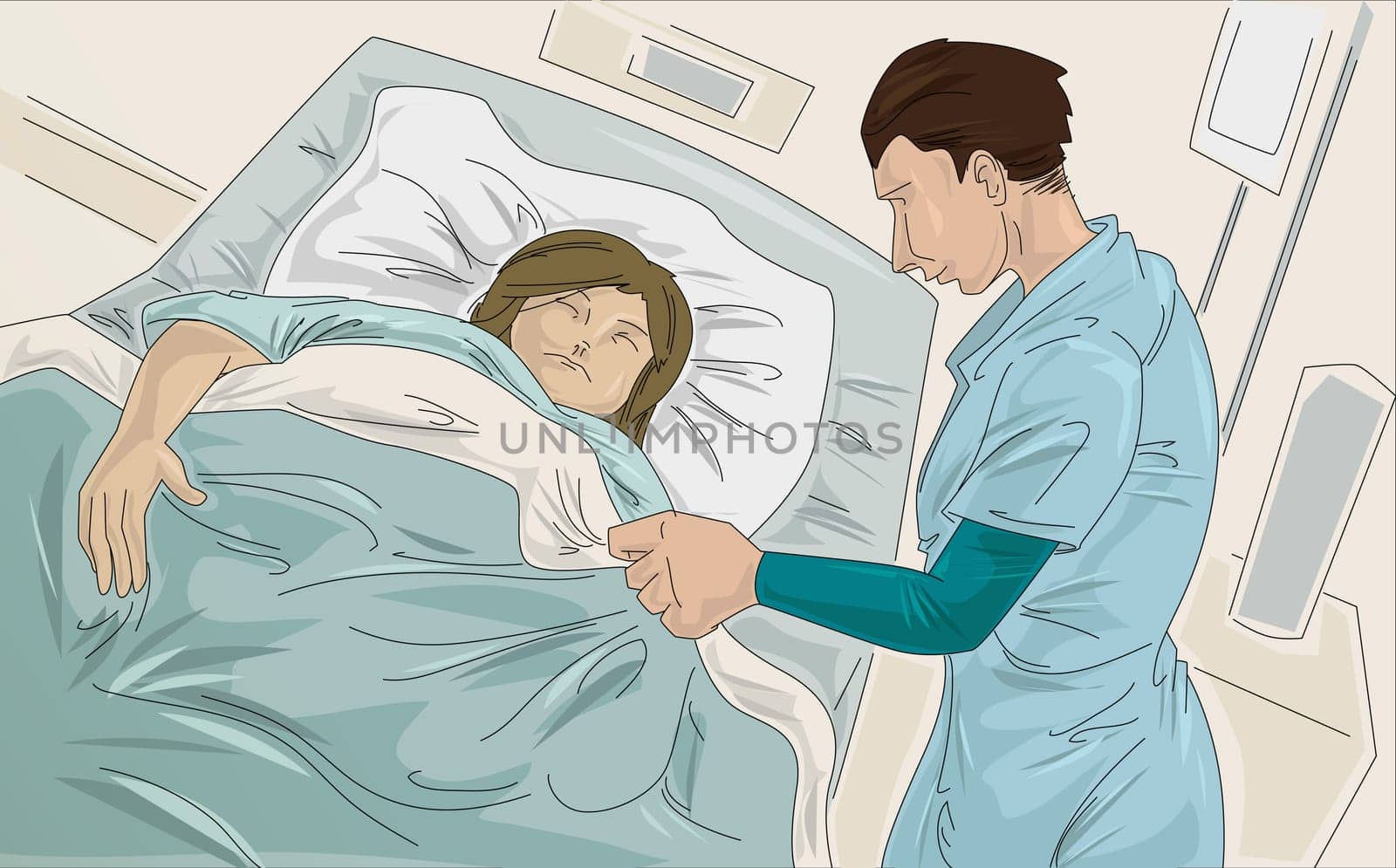 Male doctor examining a patient
