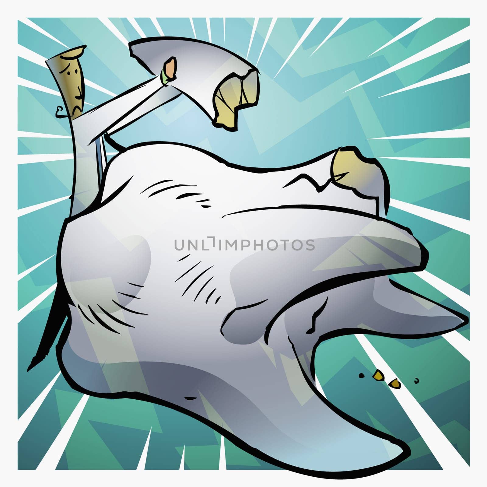 Dentist holding part of a broken human teeth