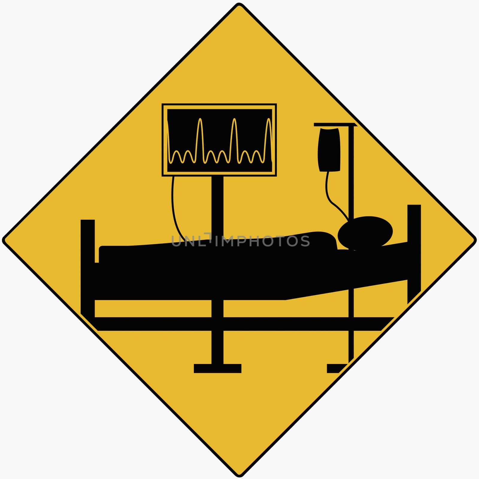 Patient lying on the bed