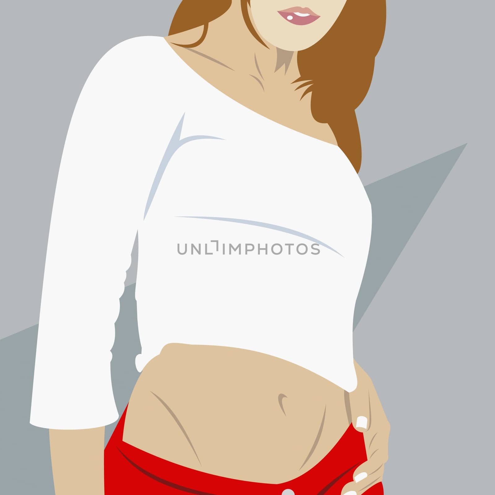 Young woman with her hand on her hip