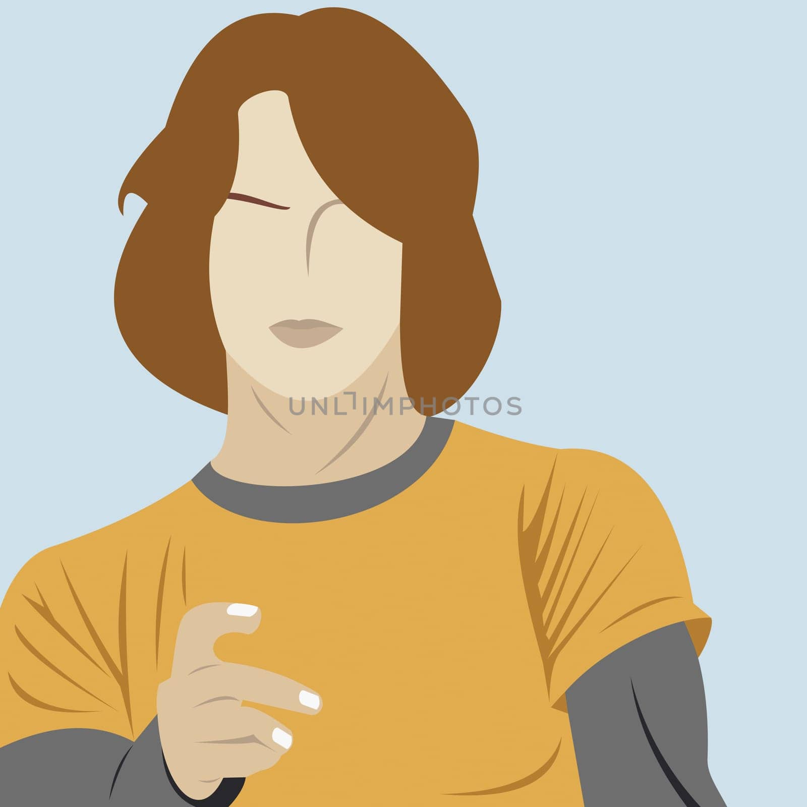 Young man gesturing