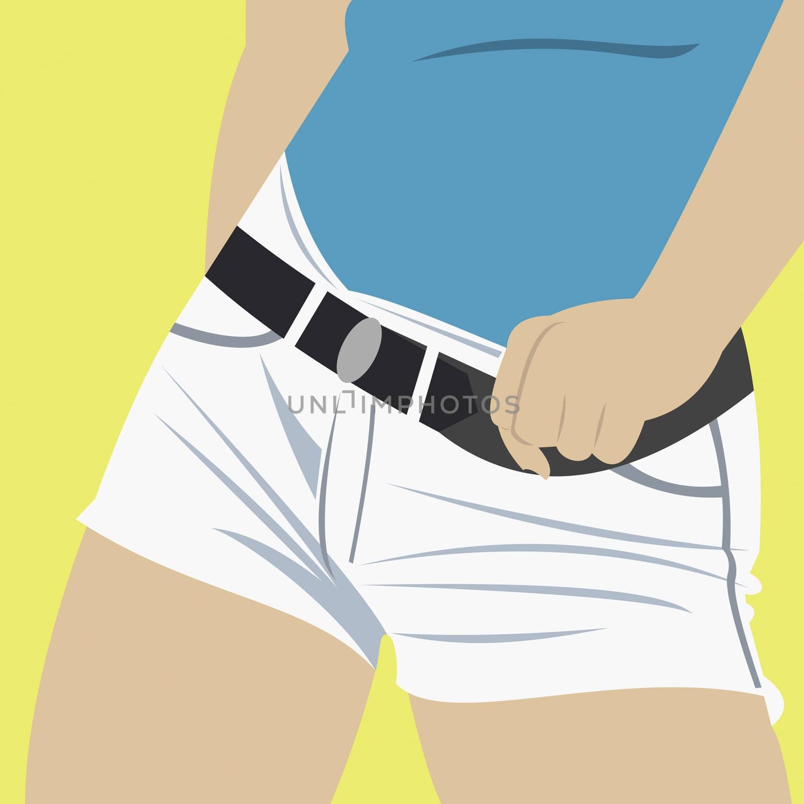 Woman wearing shorts
