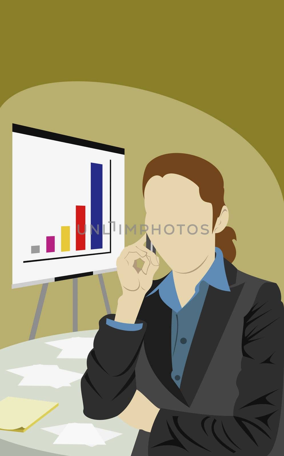 Businesswoman talking on a mobile phone