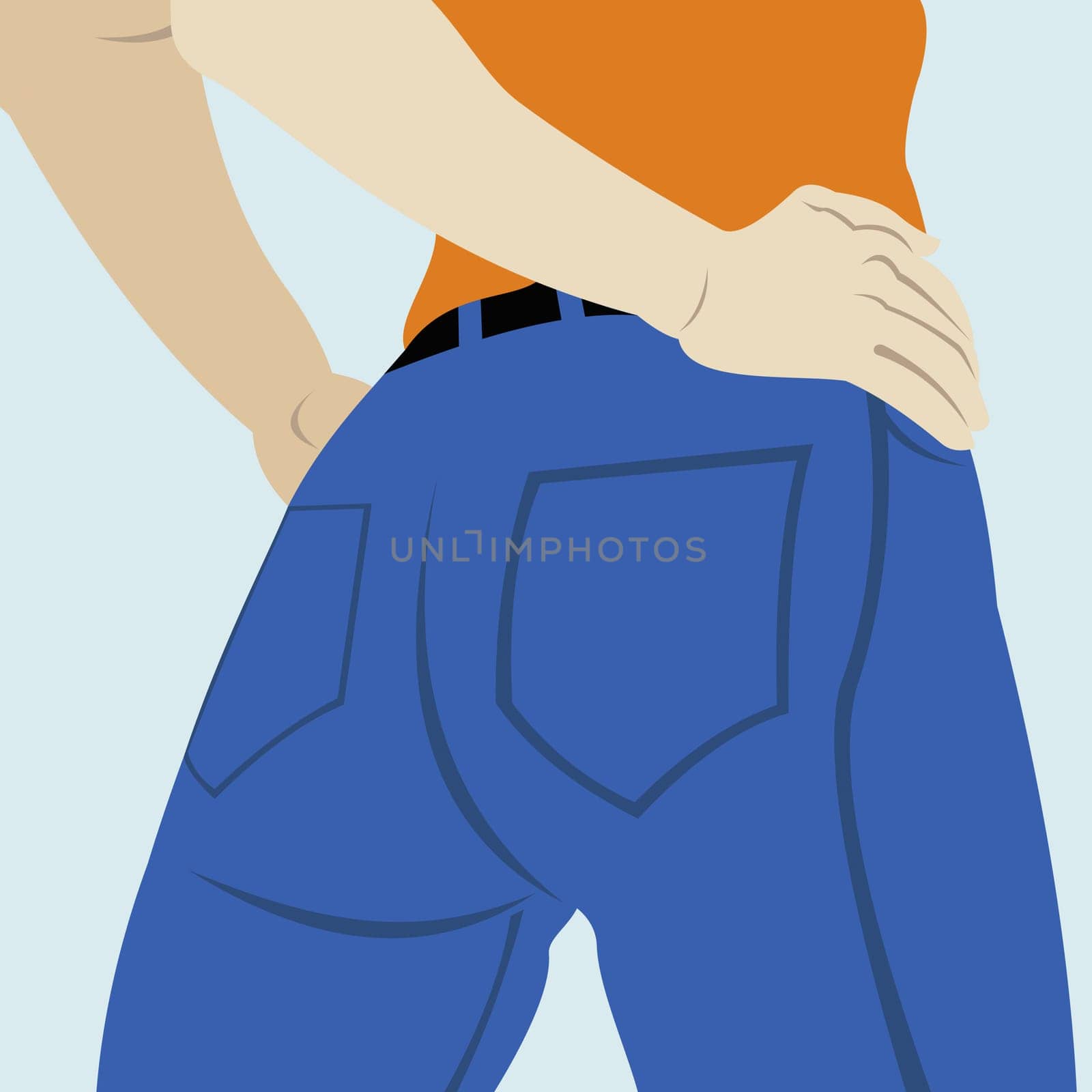 Woman standing with arms akimbo