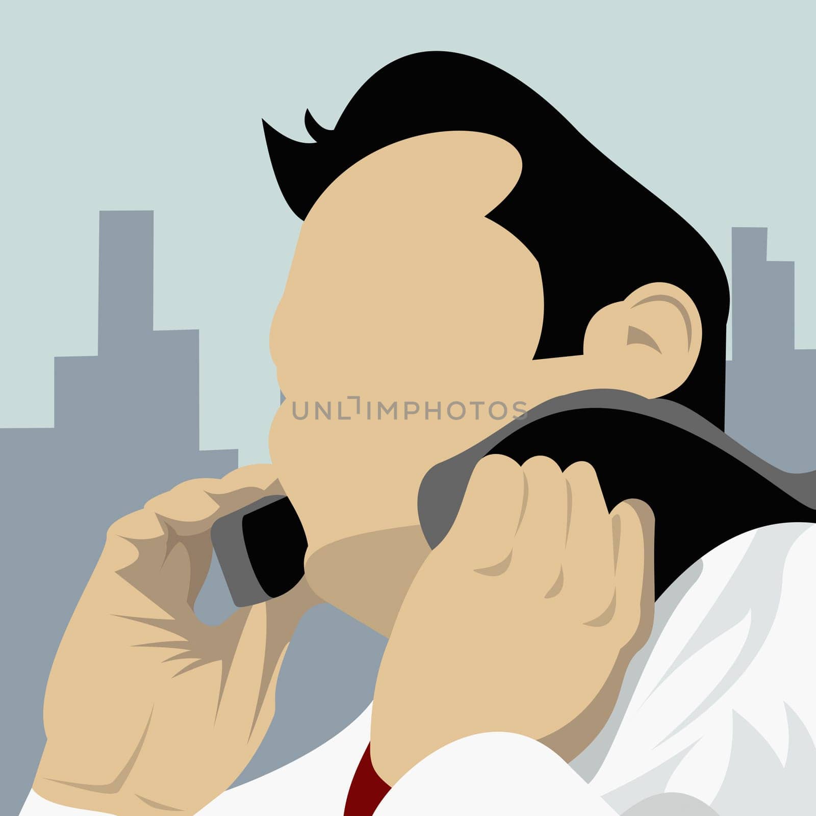 Businessman talking on a mobile phone