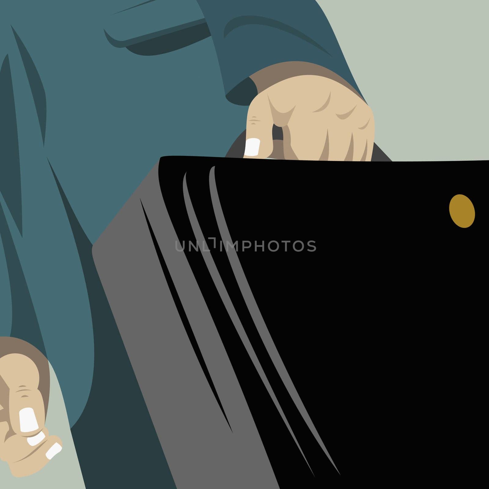 Businessman holding a briefcase