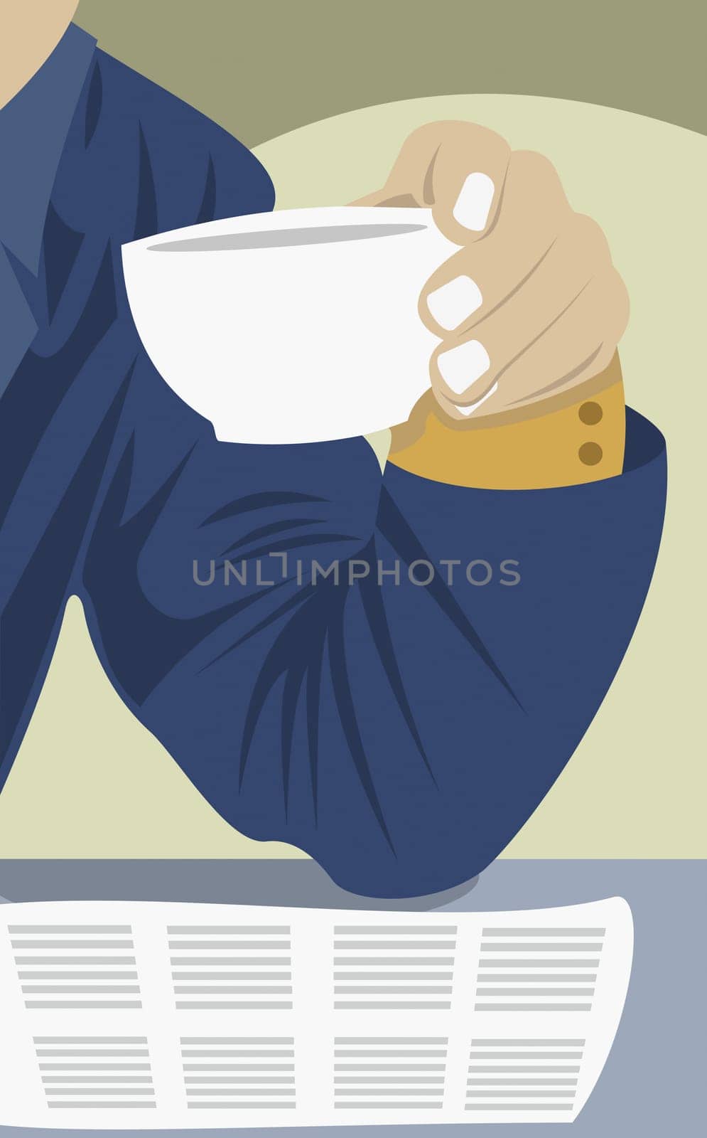 Businessman holding a cup of tea