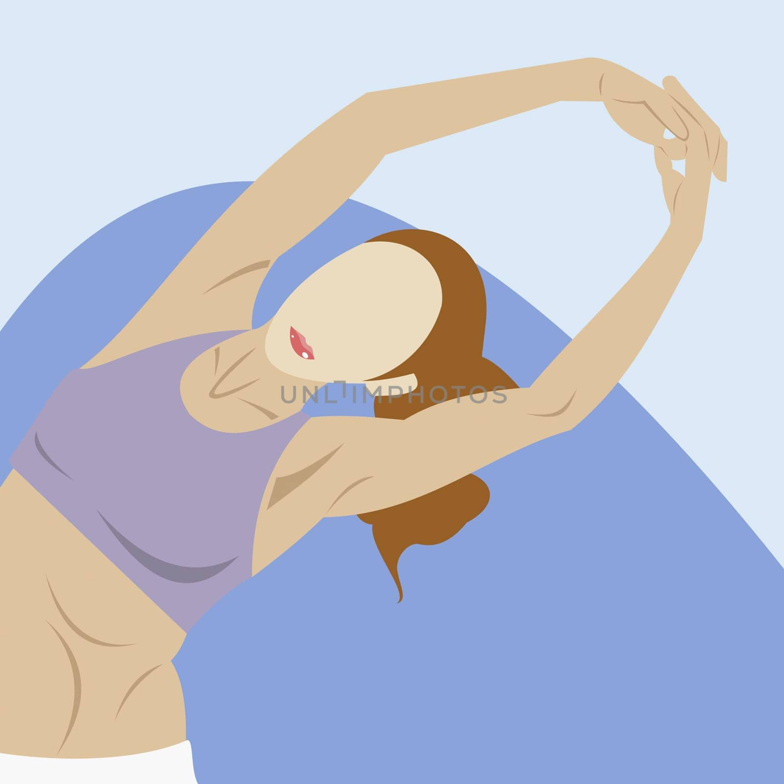 Young woman exercising
