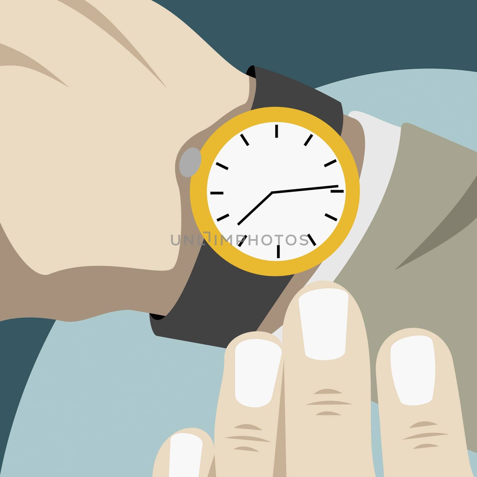 Businessman checking the time