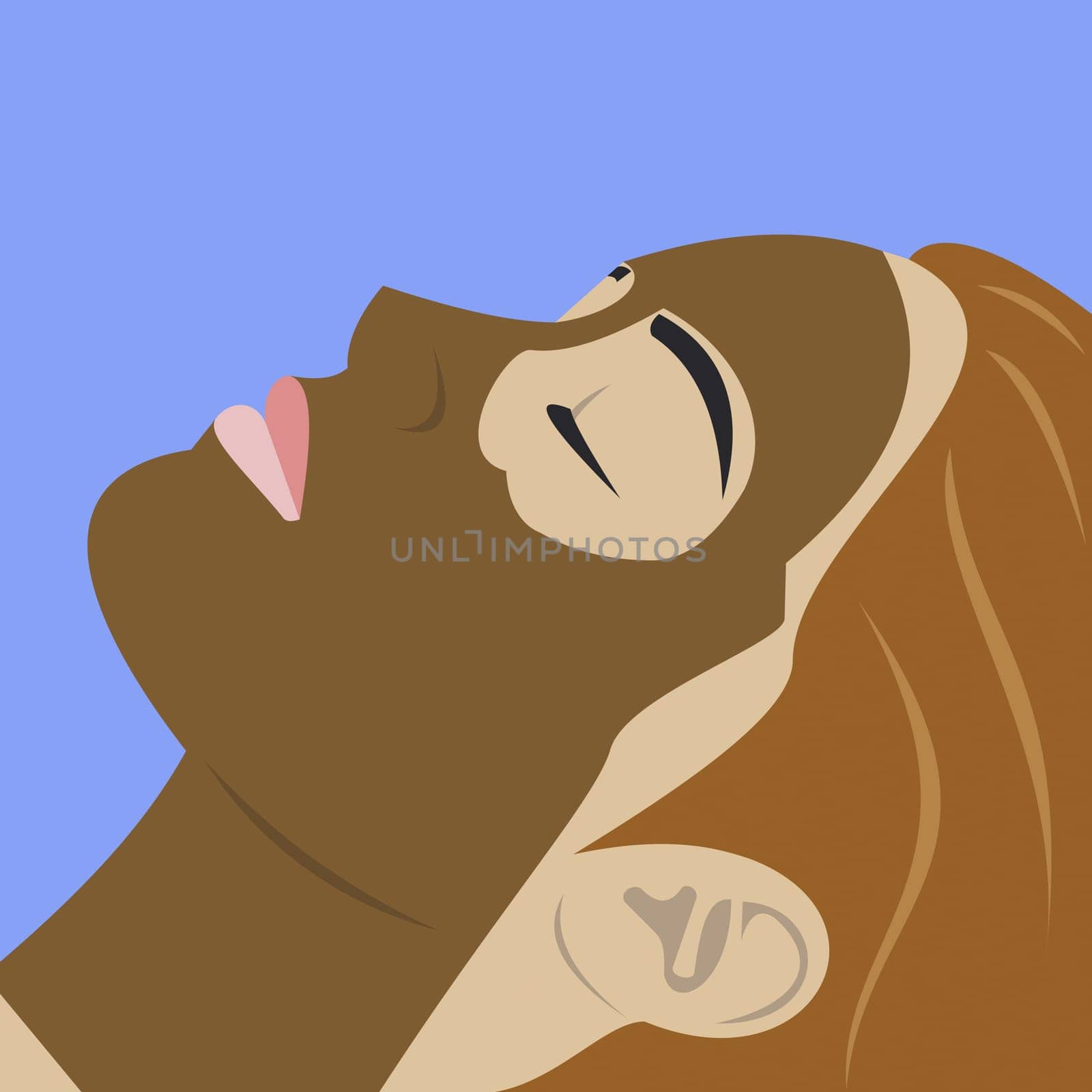 Young woman wearing a facial mask