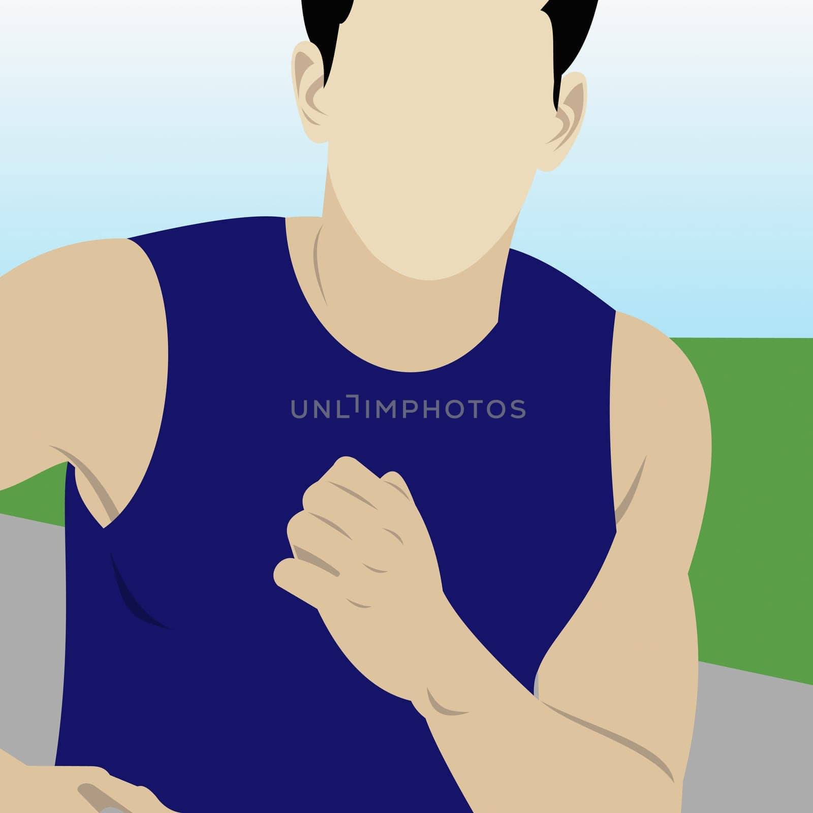 Young man jogging