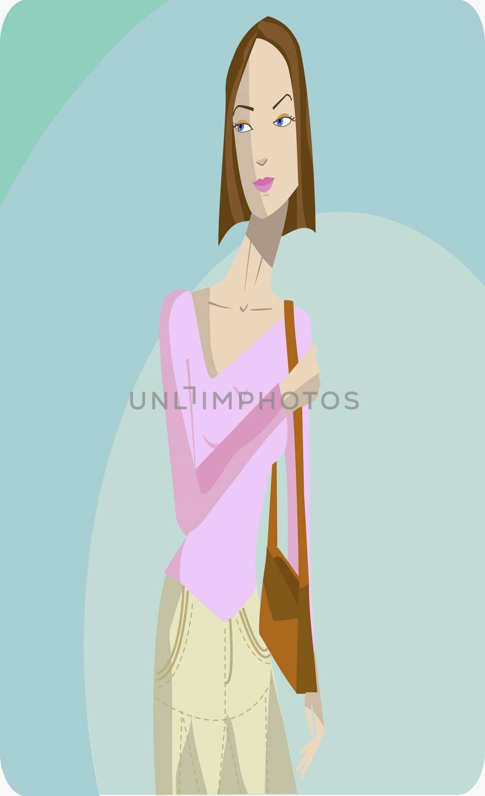 Young woman carrying a hand bag
