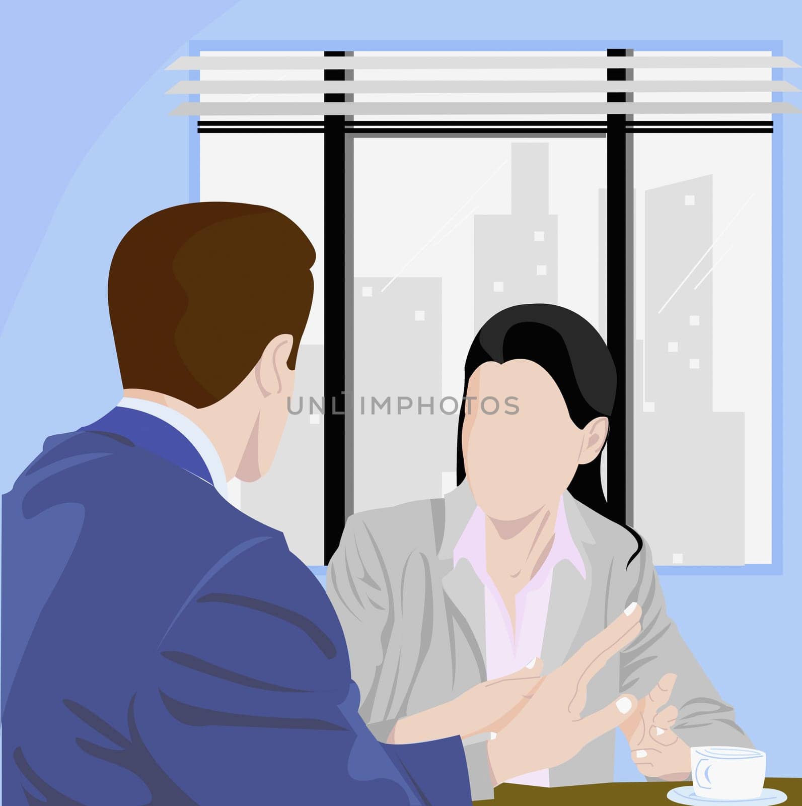 Businesspeople talking in an office