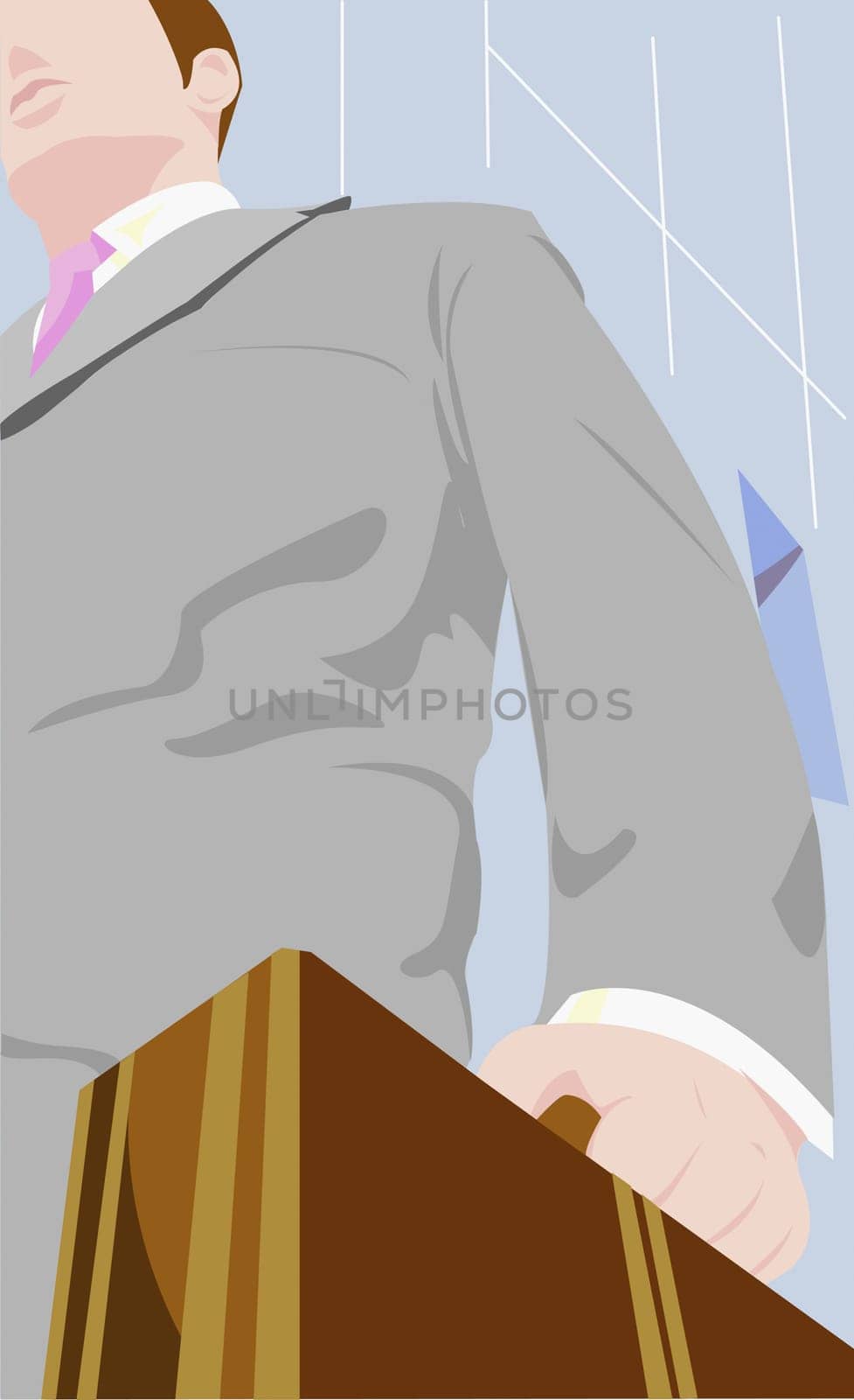Businessman holding a briefcase