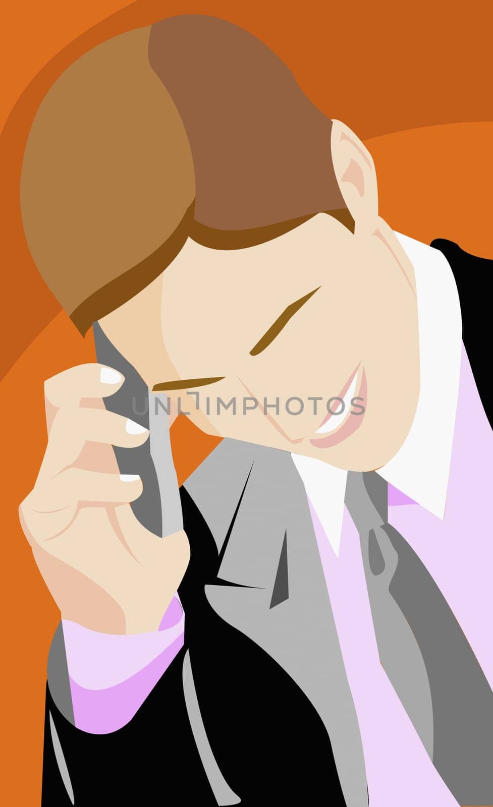 Businessman talking on a mobile phone