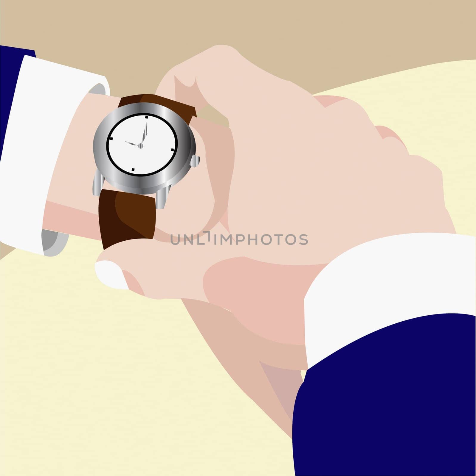 Businessman checking the time
