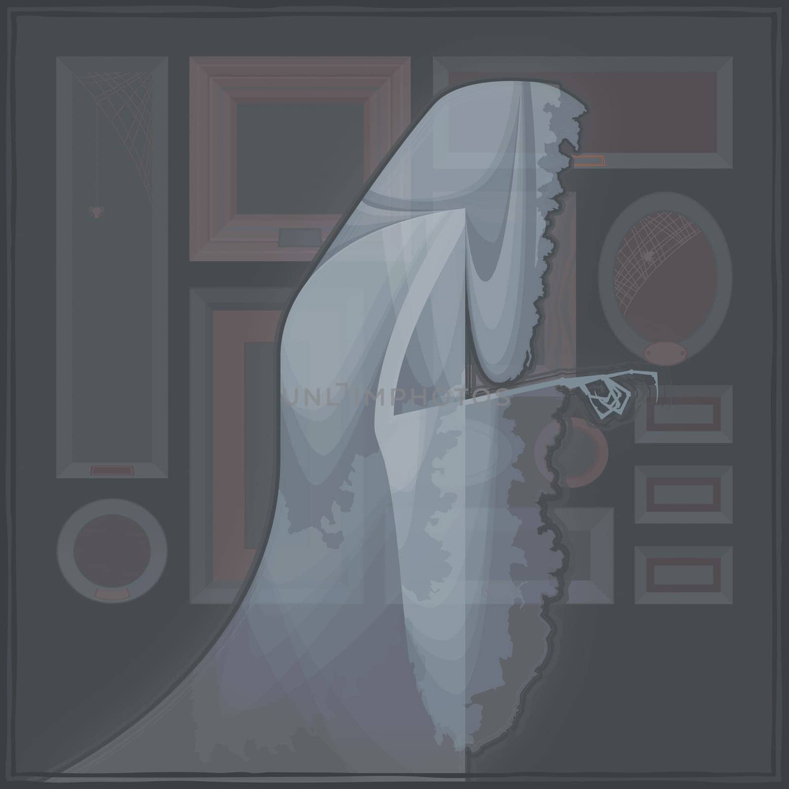 Side profile of a ghost