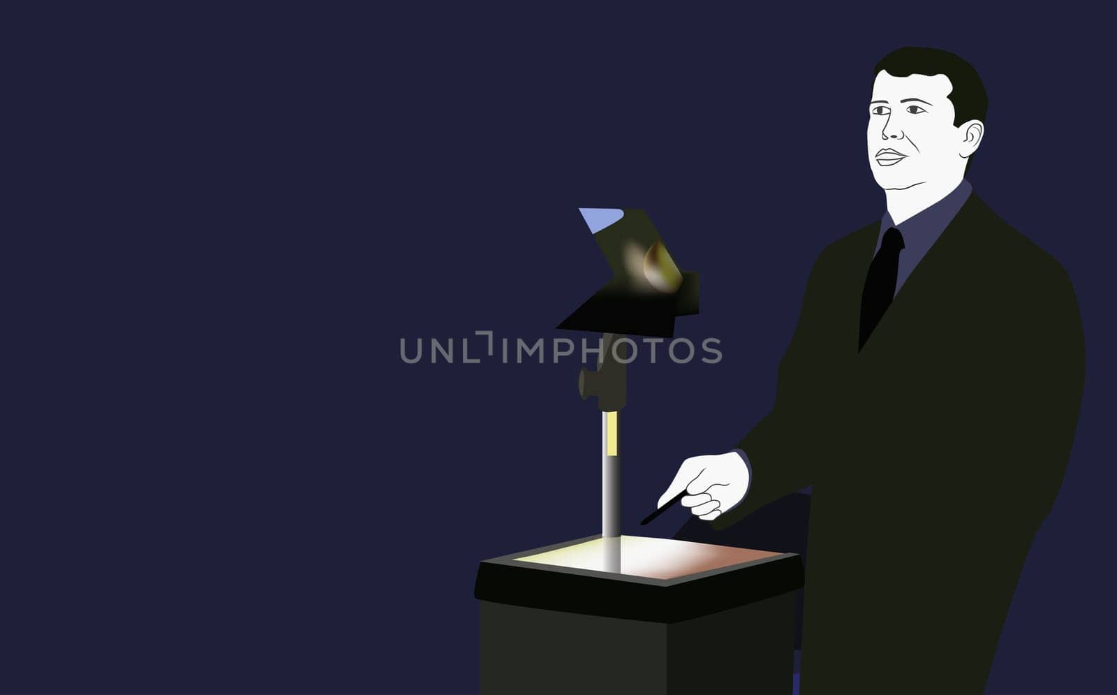 Businessman giving a speech
