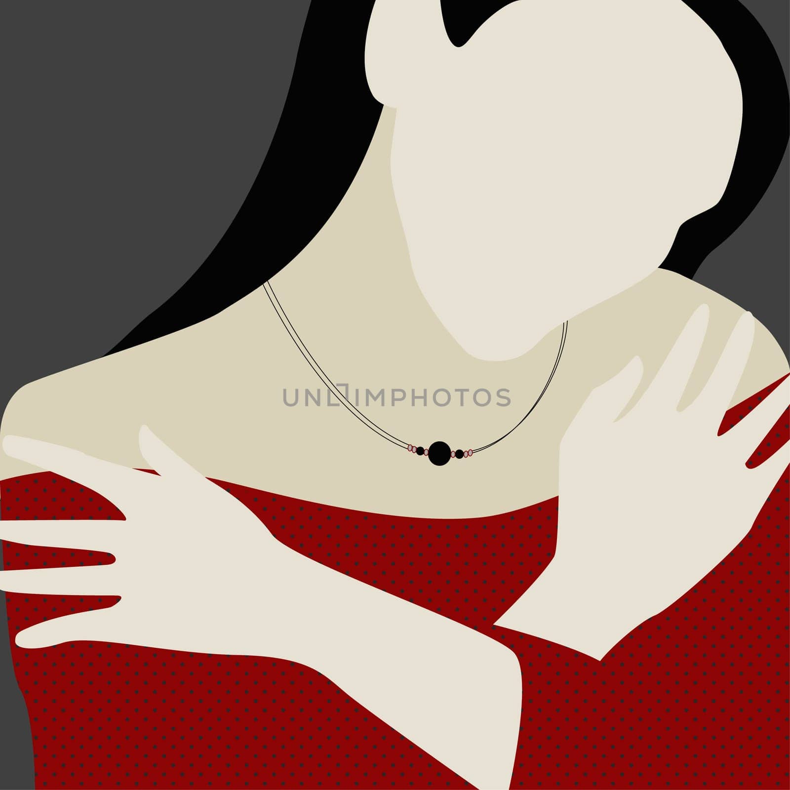 Young woman with her arms crossed