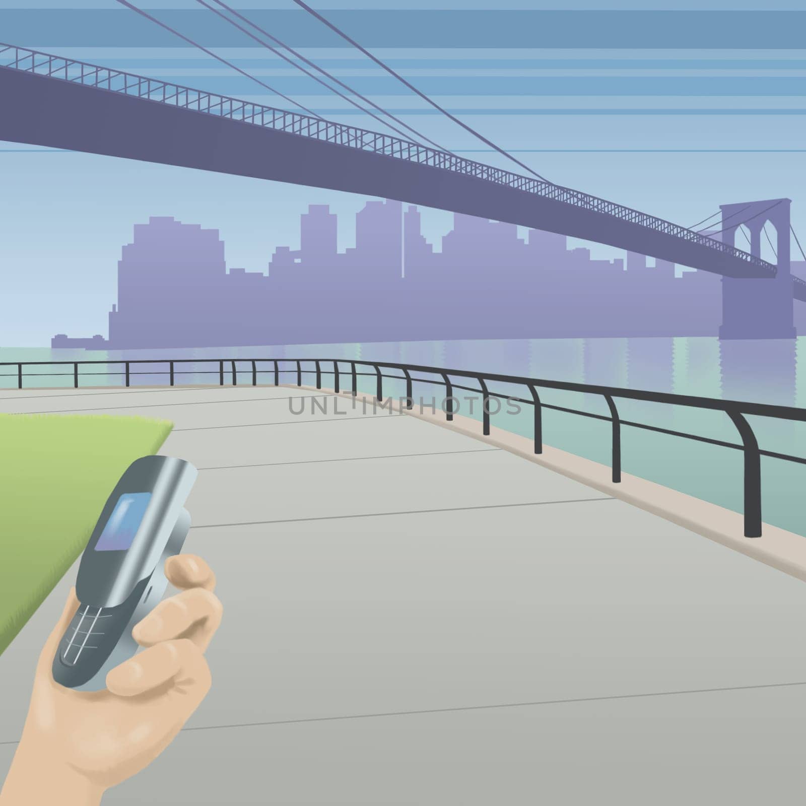 Person's hand holding a mobile phone