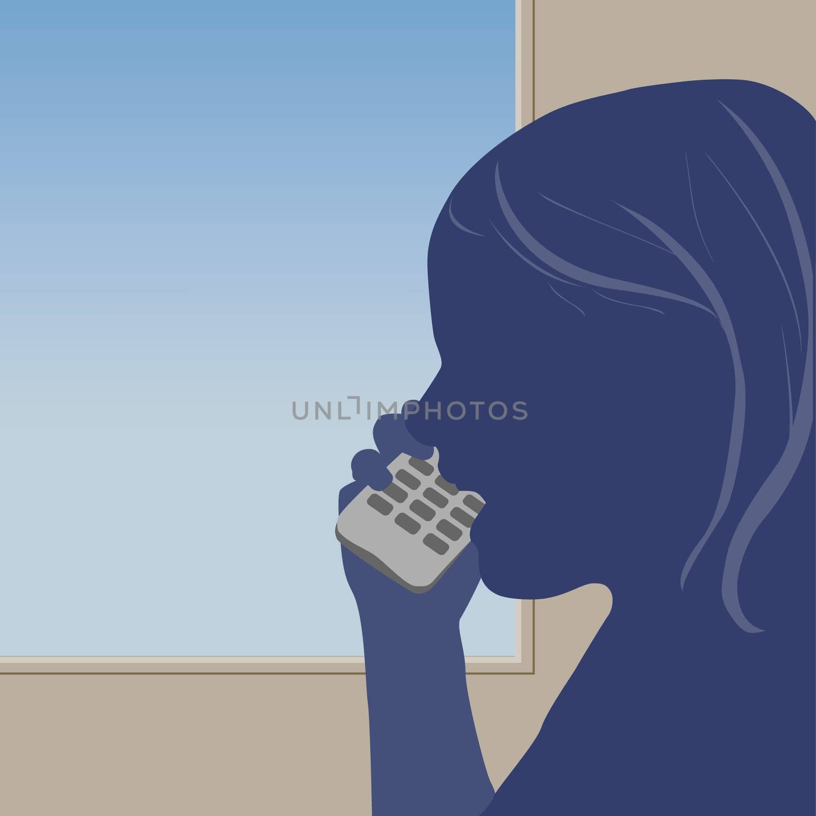 Young woman talking on a mobile phone