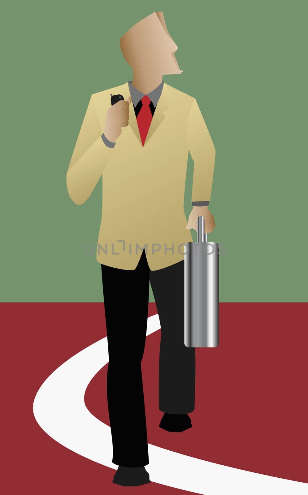Businessman carrying a briefcase