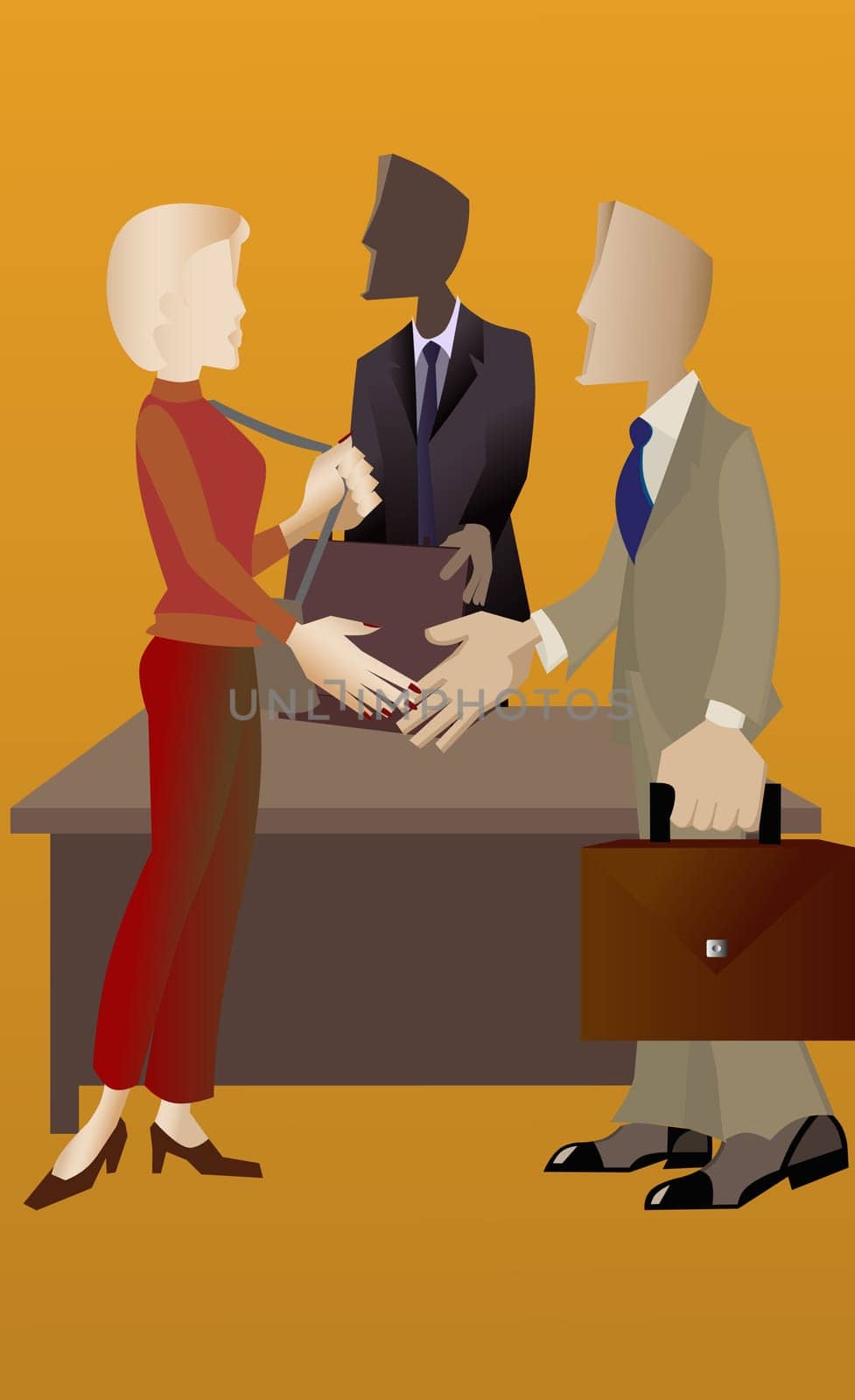 Businesspeople shaking hands