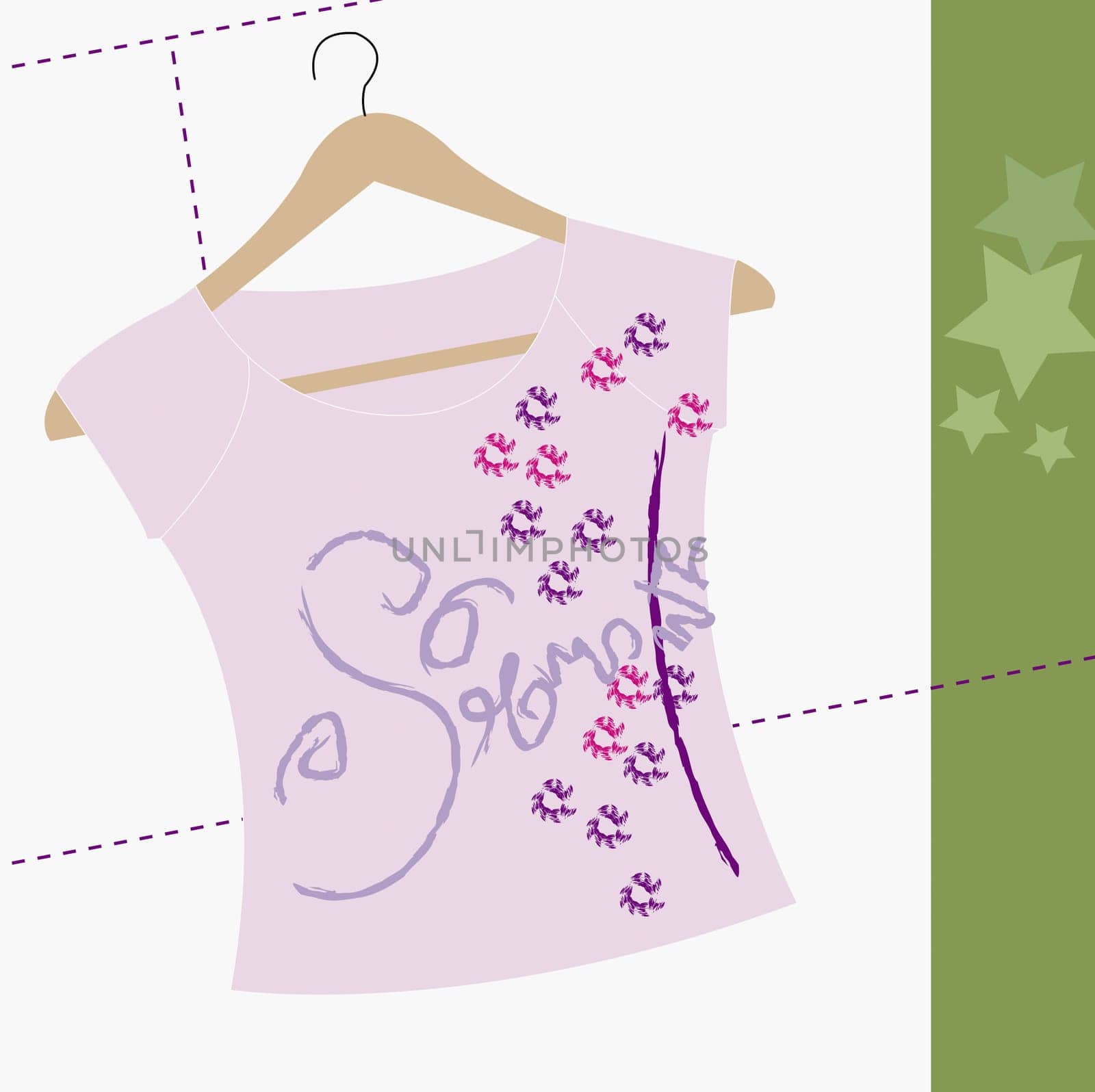 Close-up of a t-shirt on a hanger