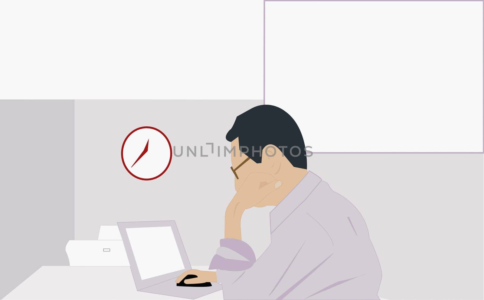 Businessman using a laptop