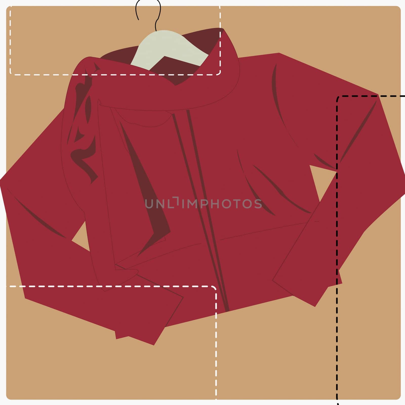 Close-up of a jacket on a hanger