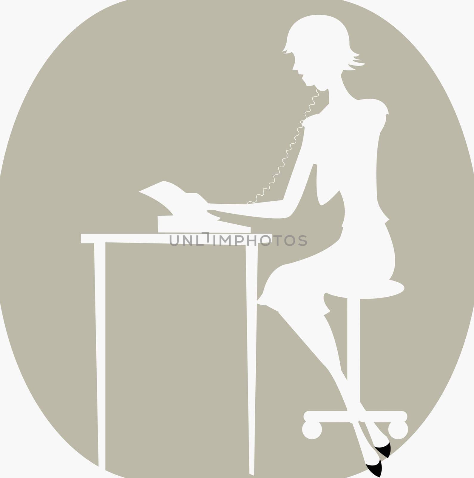 Woman talking on the telephone
