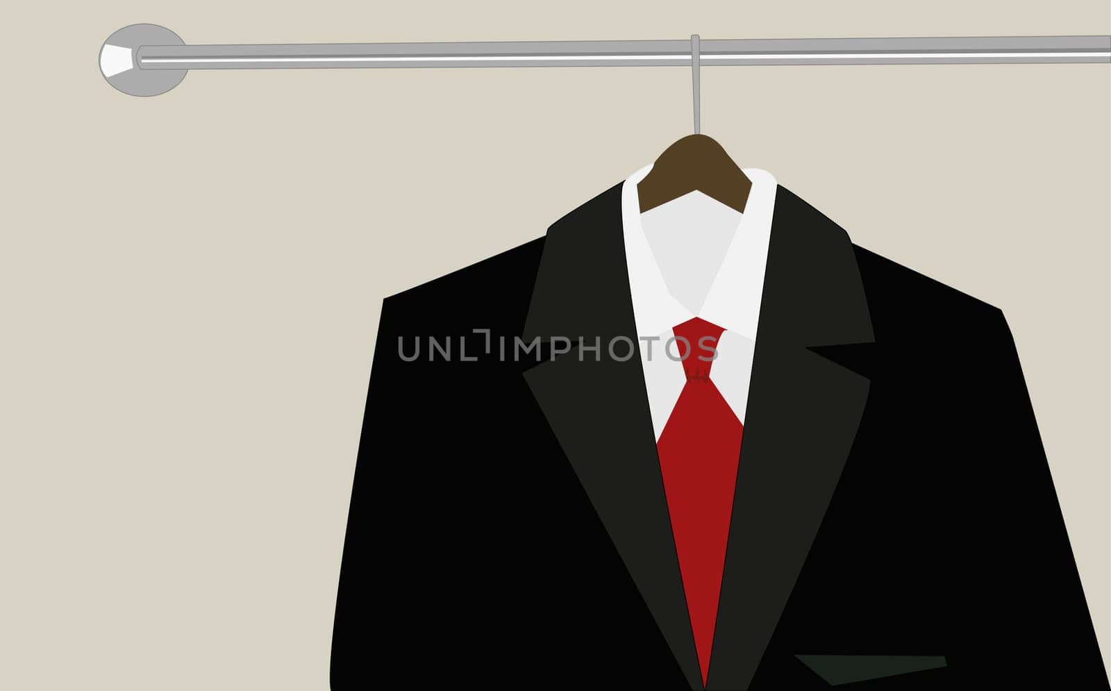 Business suit on a hanger