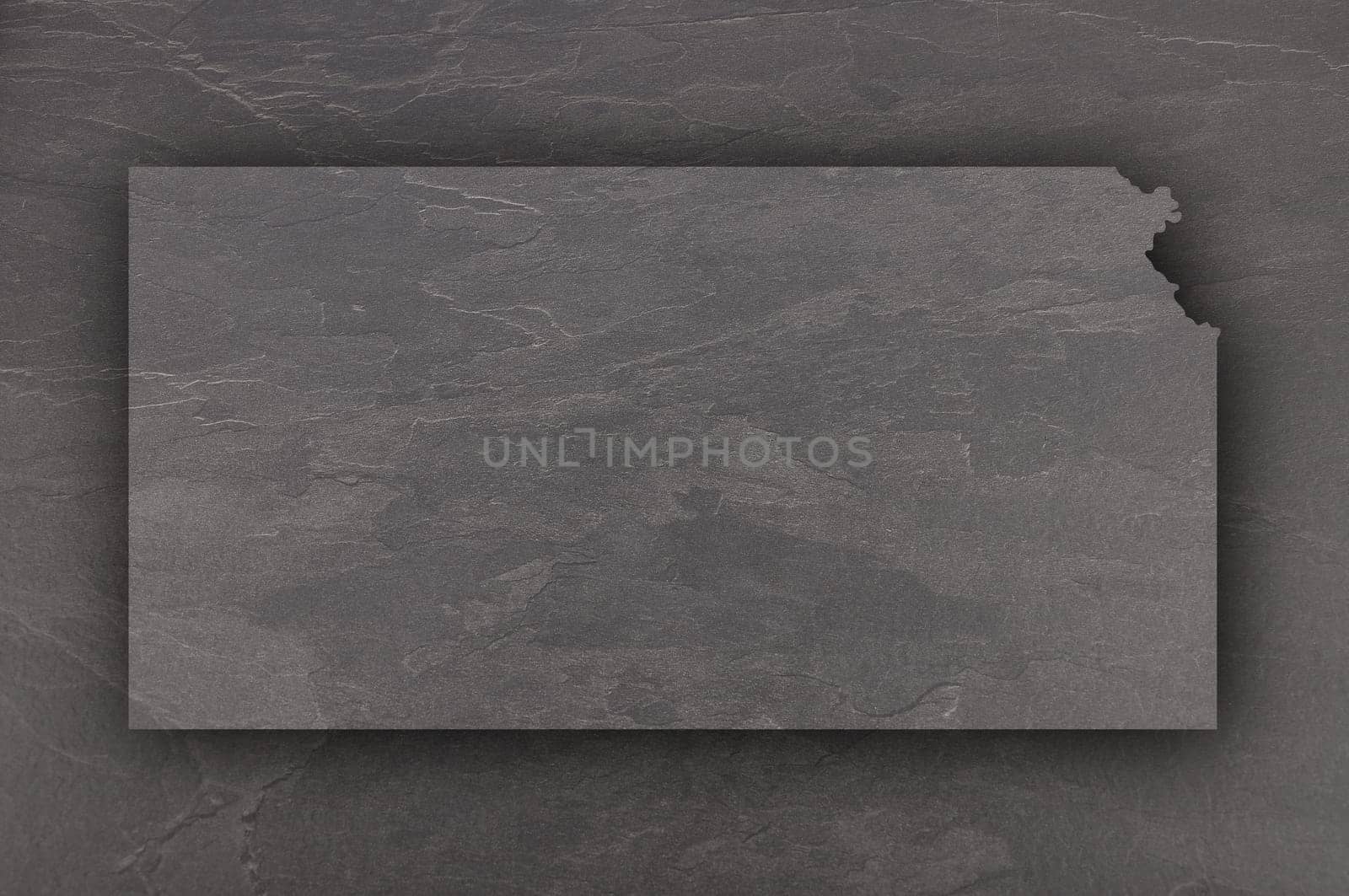 Map of Kansas on dark slate
