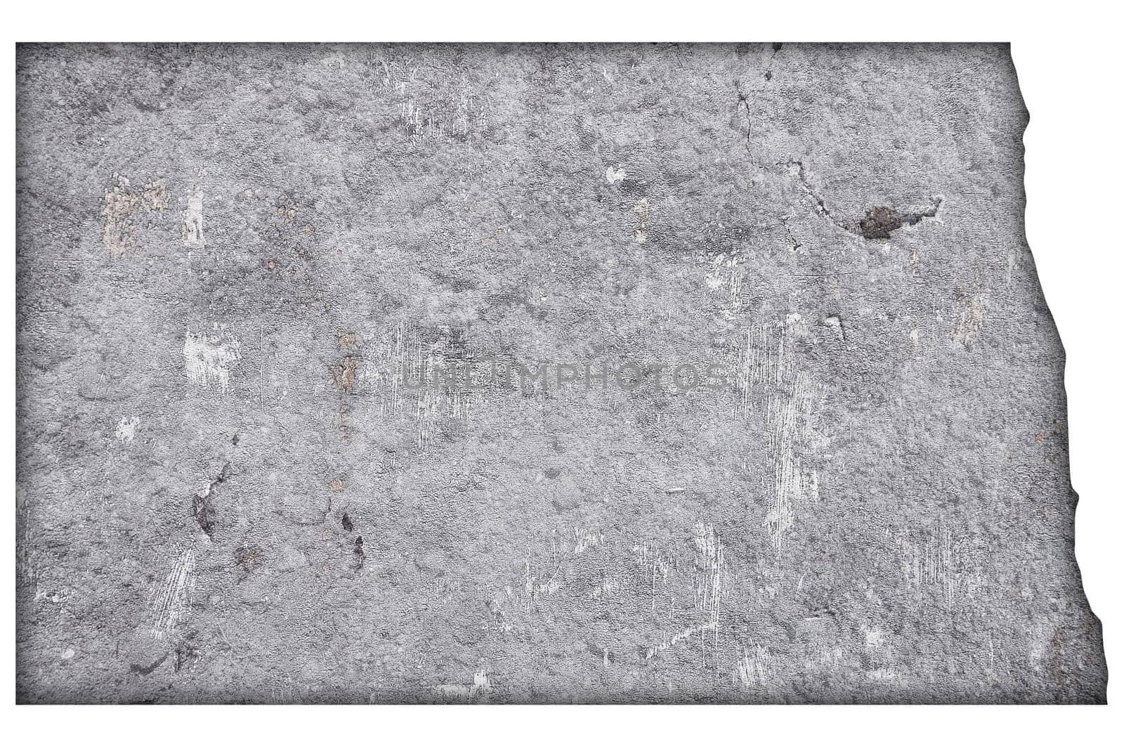 Map of North Dakota on weathered concrete