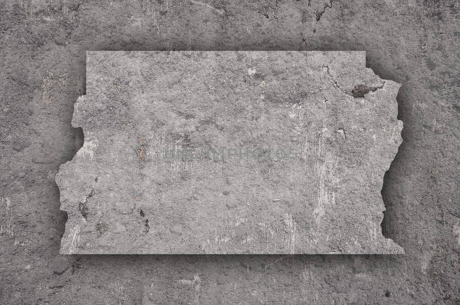 Map of Distrito Federal do Brasil on weathered concrete
