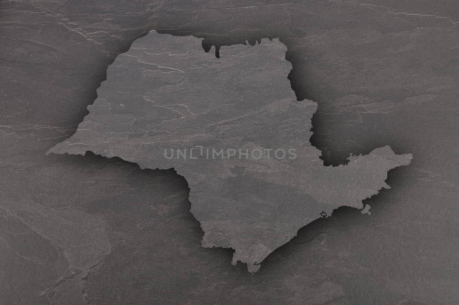 Map of Sao Paulo on dark slate