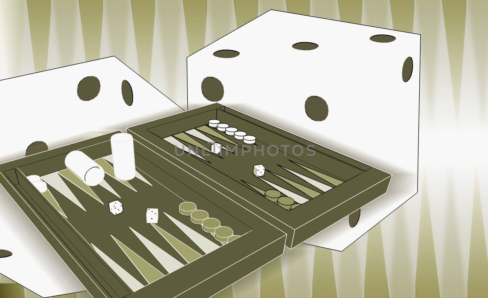 Backgammon game board