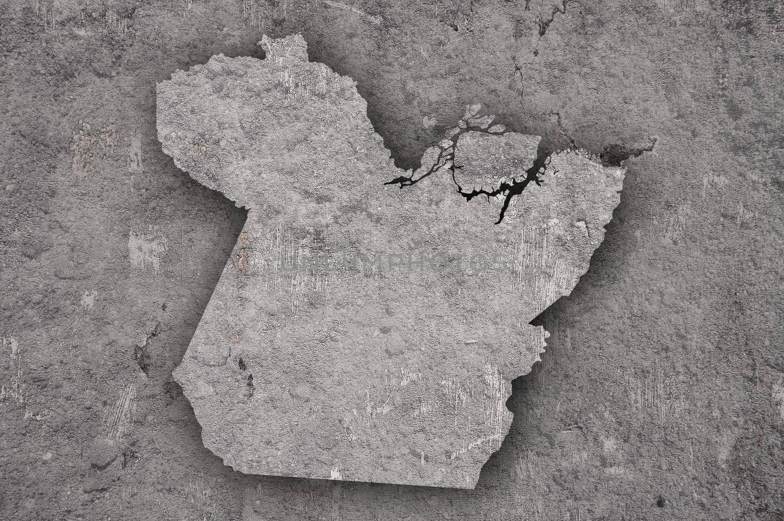 Map of Para on weathered concrete