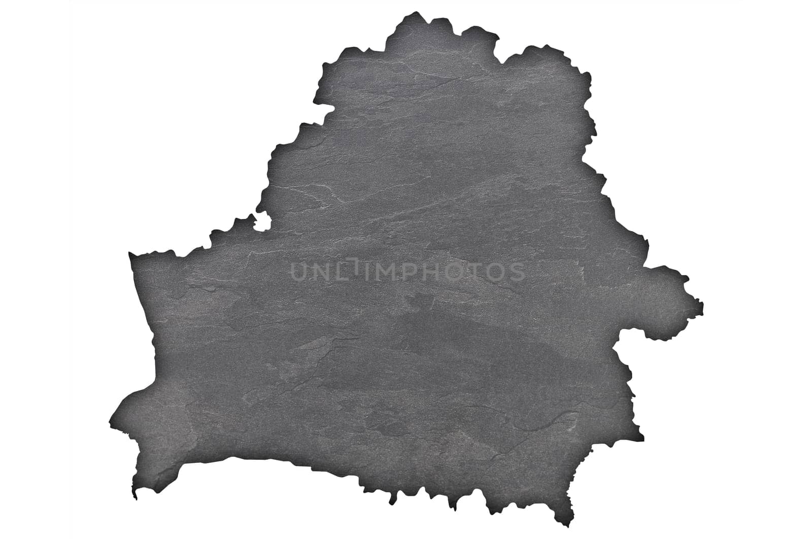 Map of Belarus on dark slate